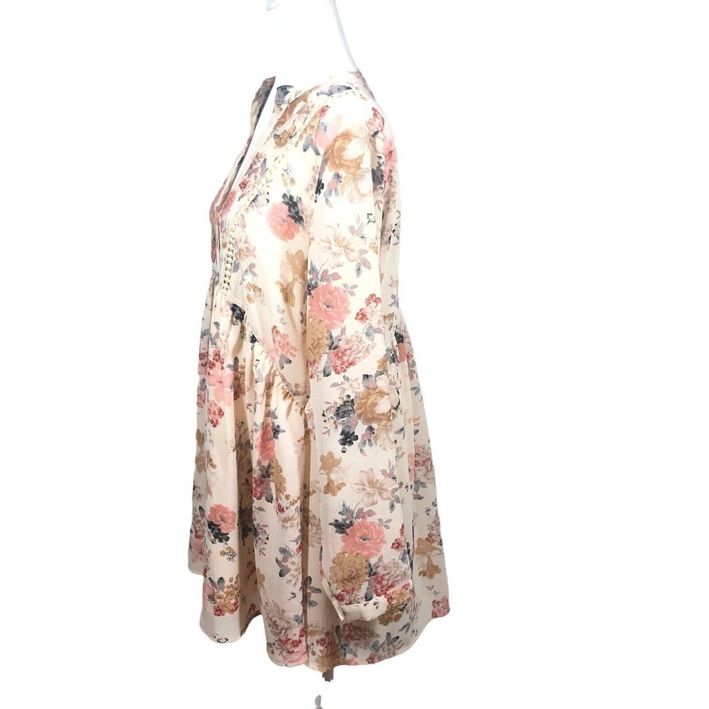 En Creme Top Womens S Beige Bohemian Baby Doll Relaxed Lace Cottagecore Feminine - Picture 5 of 10